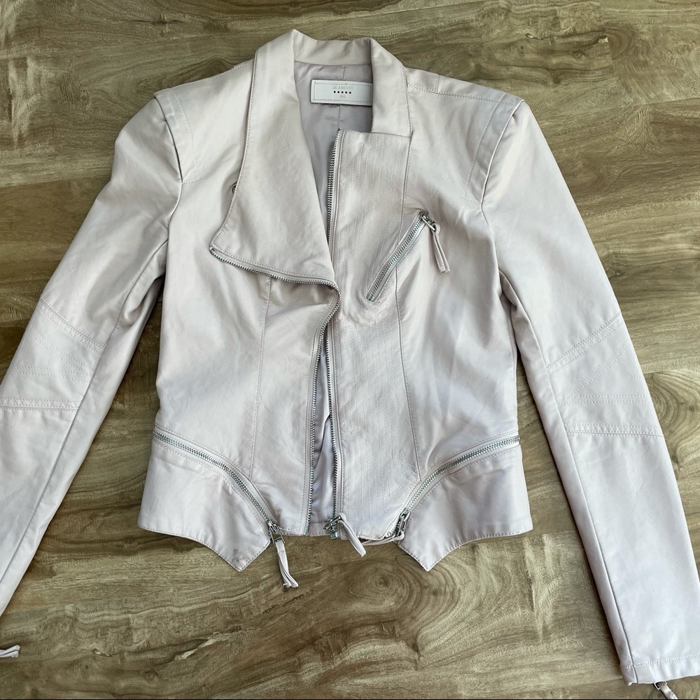 Blank NYC Blush Moto Faux Leather Jacket